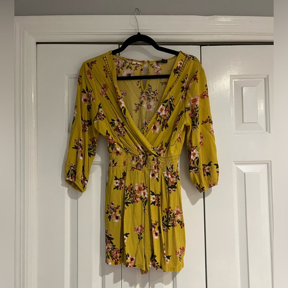 LILY ROSE yellow/floral romper